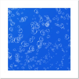 Bubbles Neck Gator Blue Bubbles Posters and Art